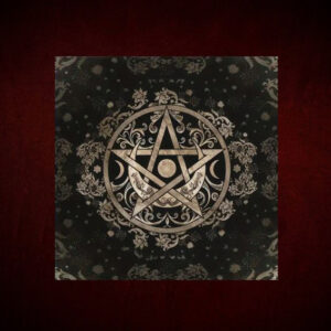 Pentacle Crescent Moon Altar Cloth
