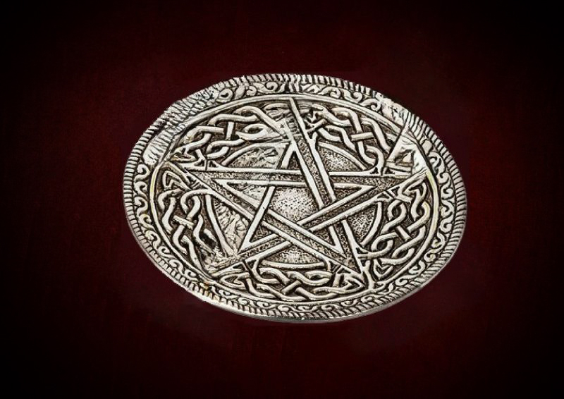 Altar_Incense_Metal_Pentacle-Plate_Silver_Dia10cm-web (3)
