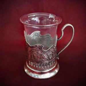 Vintage Genuine Russian Podstakannik 