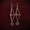 Jewellery_Earrings#05-Alloy-gold-Diamond-Frame+Pentacle-web (2)