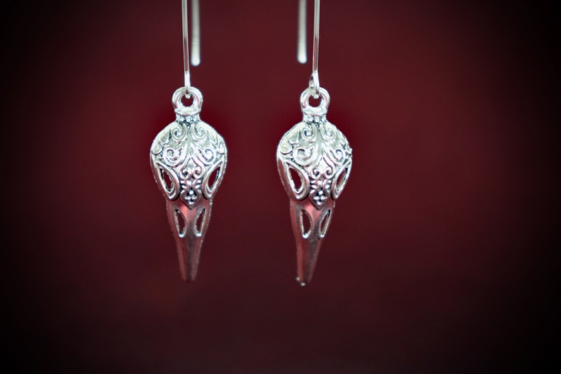Jewellery_Earrings#11-S.Silver-Raven-Skull-Tibetian-Sil-web (8)