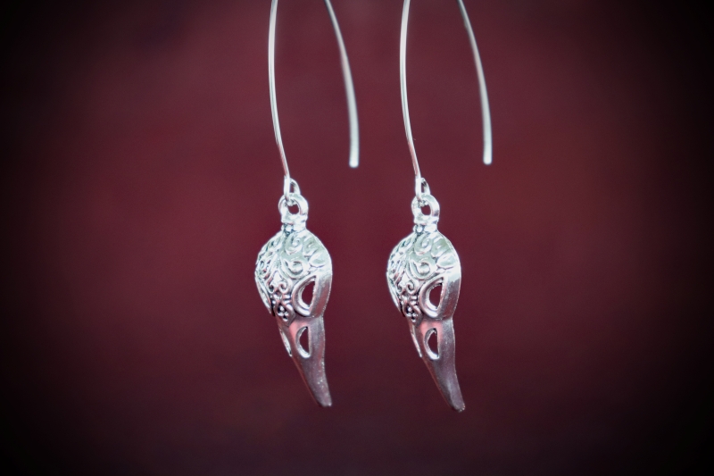 Jewellery_Earrings#11-S.Silver-Raven-Skull-Tibetian-Sil-web (9)
