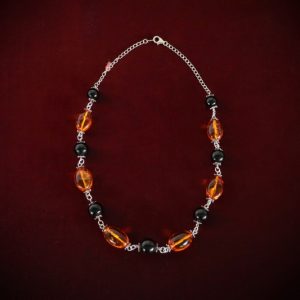 Amber & Jet High Priestess Necklace ~ 02