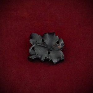 Jet Brooch ‘Grape Leaf’