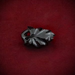 Jet Brooch ‘Maple Leaf’