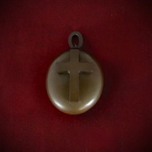 Vulcanite Locket Pendant ‘Cross’