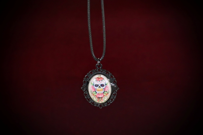 Jewellery_Necklace-Alloy#15-Day-of-the-Dead-Skull-Cabochon-web (1)