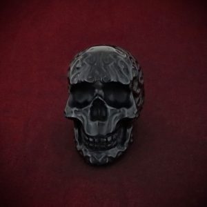 Black Obsidian Crystal Skull ‘Ornate’