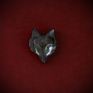 Black Obsidian Crystal Wolf 