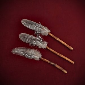 Feather Wand ‘Elder + Guinea Fowl’
